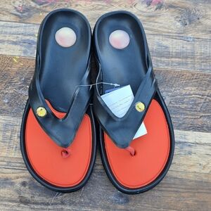 Pool Beach Black and Red Flip Flops Men's Sandals Size 9